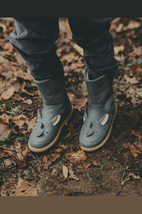 KIDS Donsje Wadudu Special Boots Rhino Boots - Petrol Leather