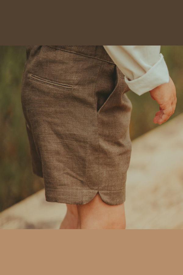 Donsje Wavel Linen Shorts - Brown