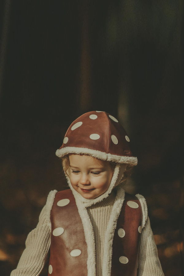 KIDS Donsje Wilder Hat Toadstool Hat - Burgundy Classic Leather