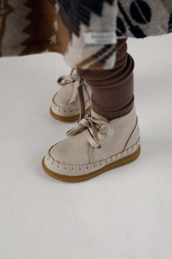 KIDS Donsje Wisi Classic Shoes - Ivory Classic Leather