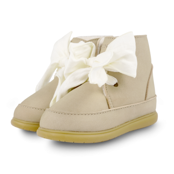 KIDS Donsje Wisi Organza Shoes - Taupe Nubuck