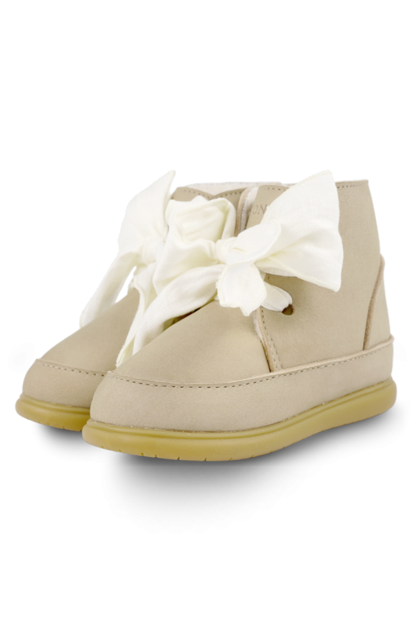 KIDS Donsje Wisi Organza Shoes - Taupe Nubuck