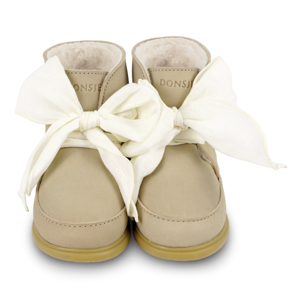KIDS Donsje Wisi Organza Shoes - Taupe Nubuck - Image 3 of 6