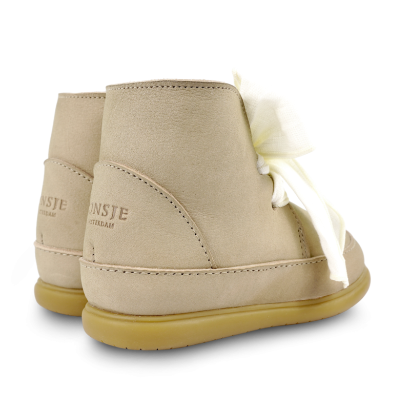 KIDS Donsje Wisi Organza Shoes - Taupe Nubuck