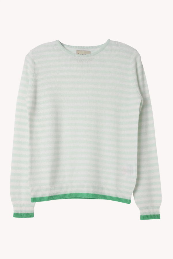 Jumper 1234 Tipped Little Stripe Crew Sweater