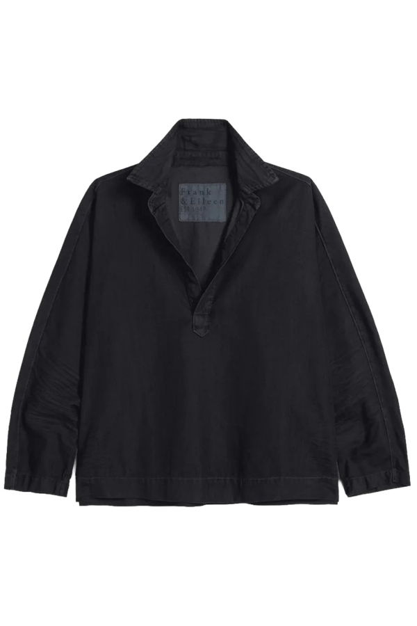 Frank & Eileen Gabi Popover Shirt - Black