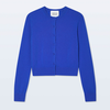 White + Warren Cashmere Crewneck Cardigan - Cobalt - Thumbnail 4