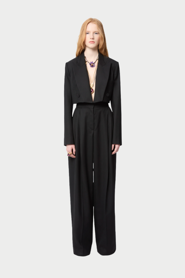 Nina Ricci Double-Breasted Cropped Blazer