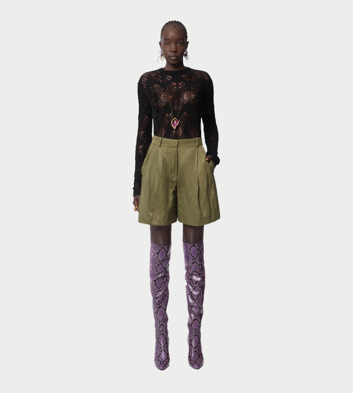 Nina Ricci Pantalon Shorts - Khaki - Image 5 of 5