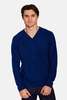 Blue&Cream Ford Cashmere V Neck Sweater - Midnight Blue - Thumbnail 3