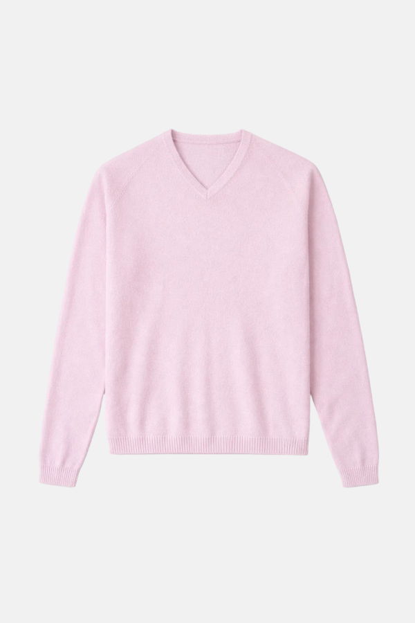 Blue&Cream Ford Cashmere V Neck Sweater