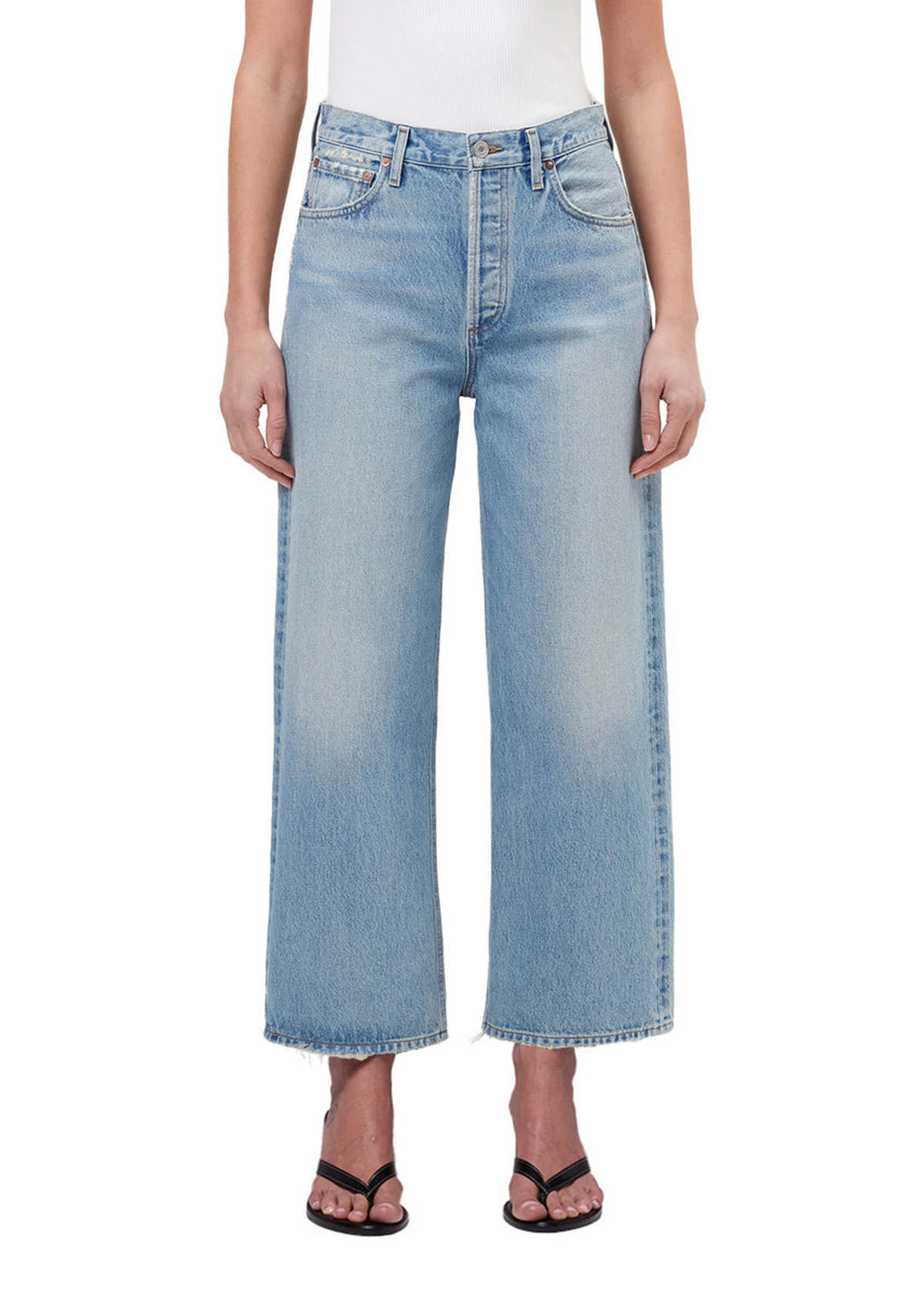 AGOLDE Ren Jean: High Rise Wide Leg Jeans - Image 1 of 10