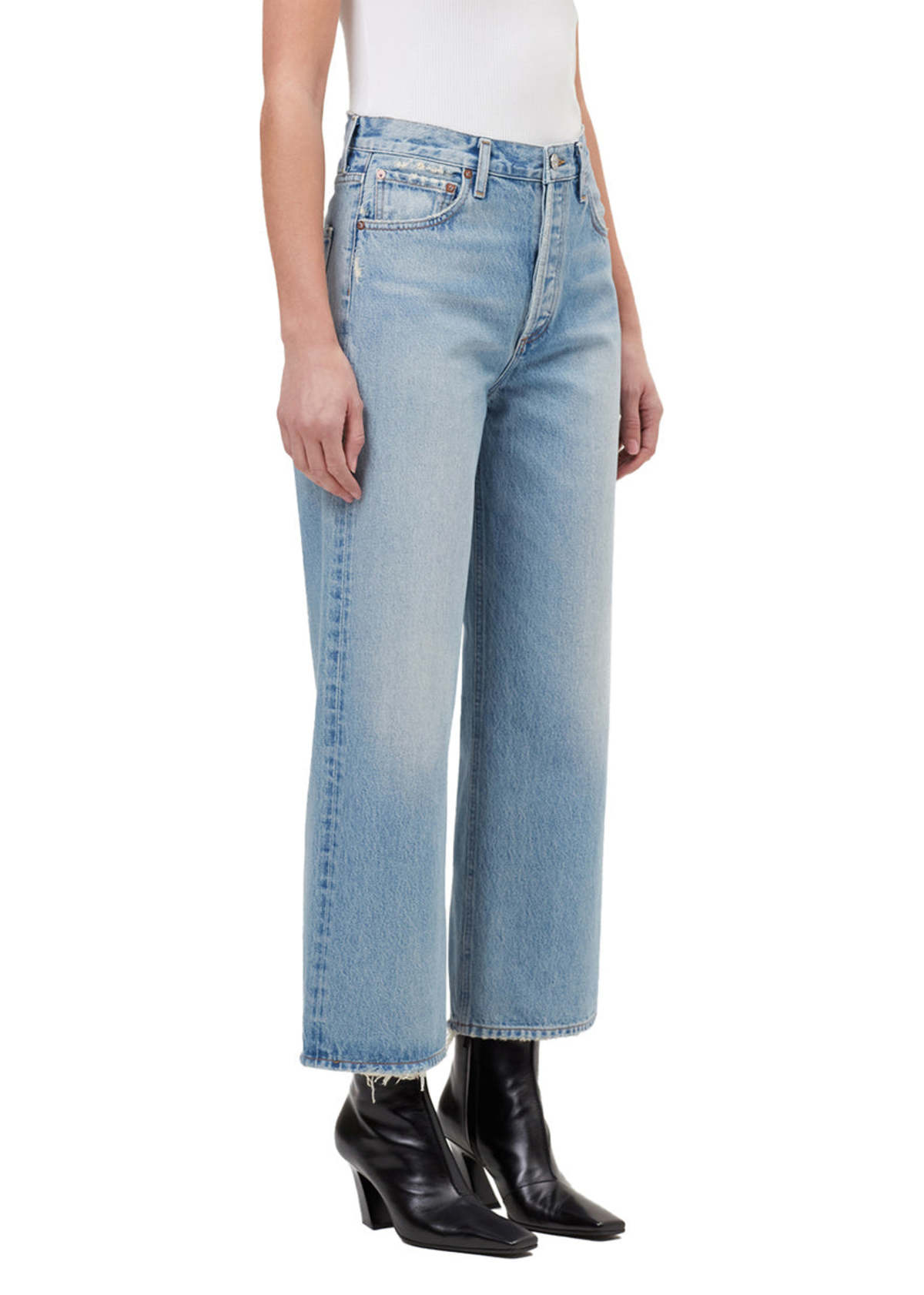 AGOLDE Ren Jean: High Rise Wide Leg Jeans - Image 8 of 10