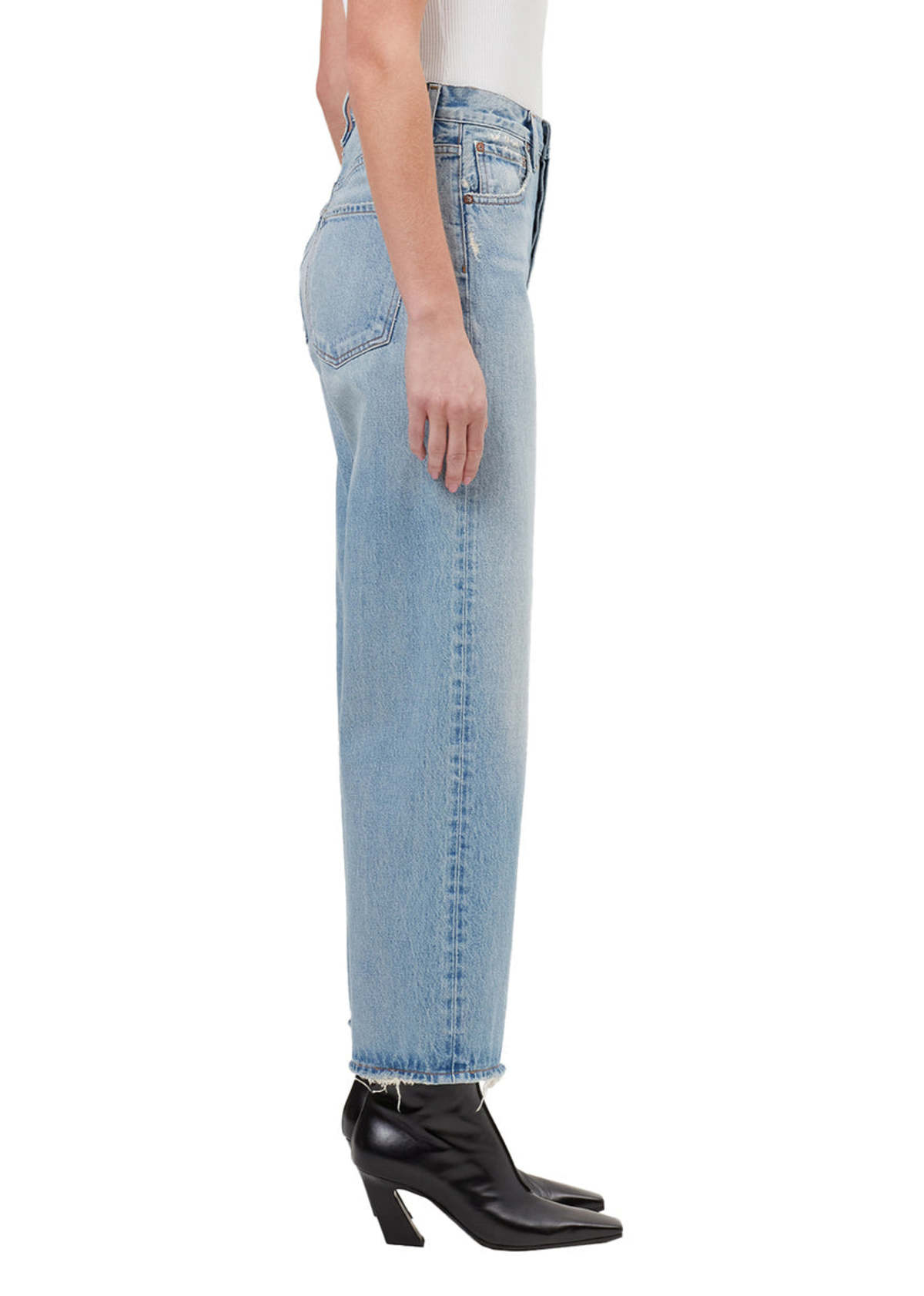 AGOLDE Ren Jean: High Rise Wide Leg Jeans - Image 9 of 10