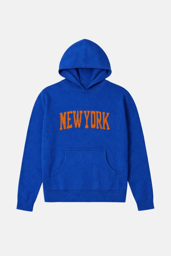 Blue&Cream New York Cashmere Intarsia Hoodie
