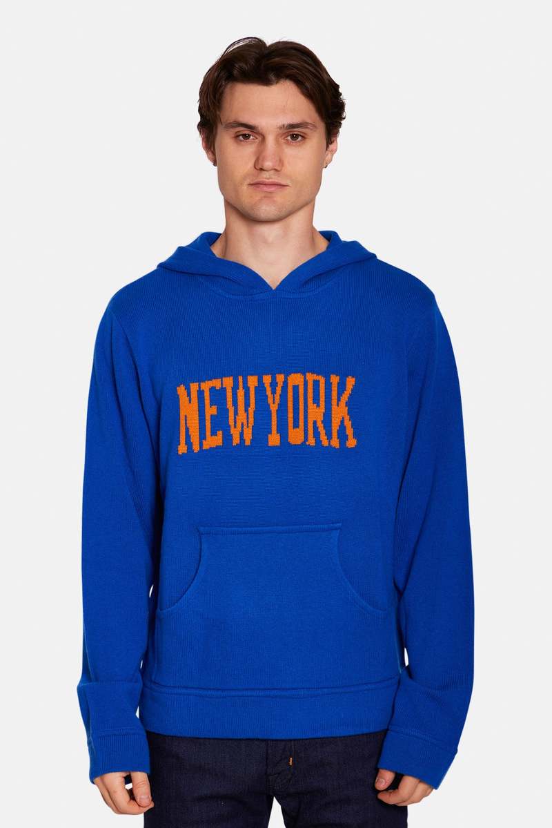 Blue&Cream New York Cashmere Intarsia Hoodie