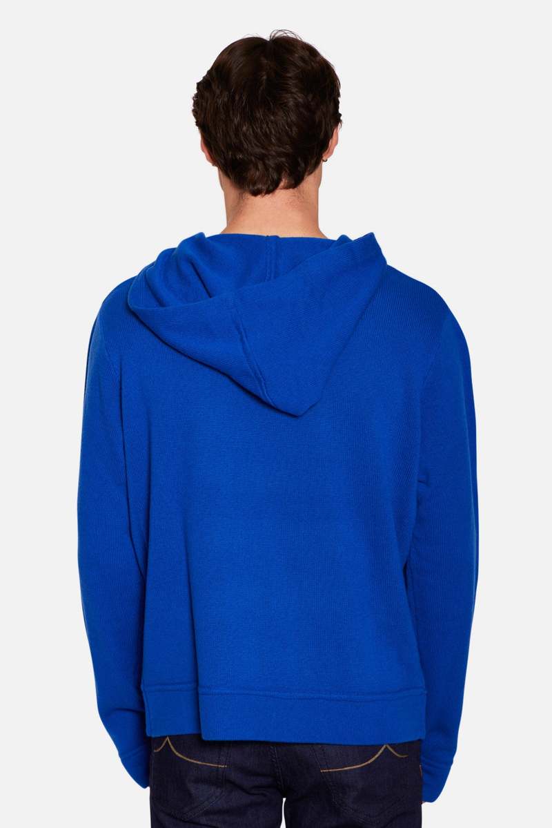 Blue&Cream New York Cashmere Intarsia Hoodie