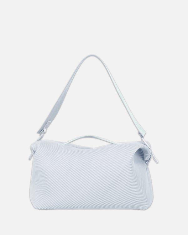 HOMME PLISSE ISSEY MIYAKE Pleats Travel Bag in Manarola Blue Gray Bag