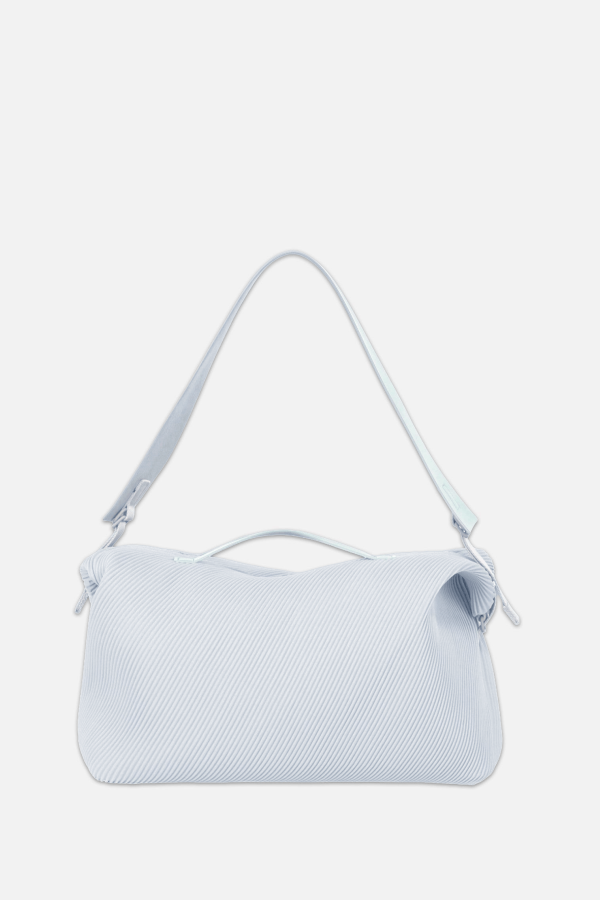 HOMME PLISSE ISSEY MIYAKE Pleats Travel Bag in Manarola Blue Gray Bag