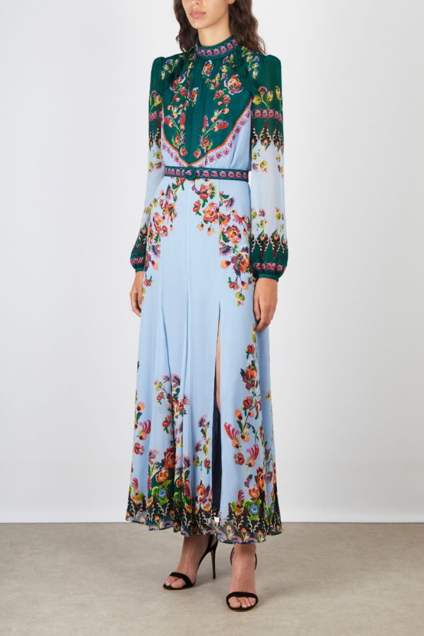 Saloni Jacqui-B Dress - Saffier Trellis