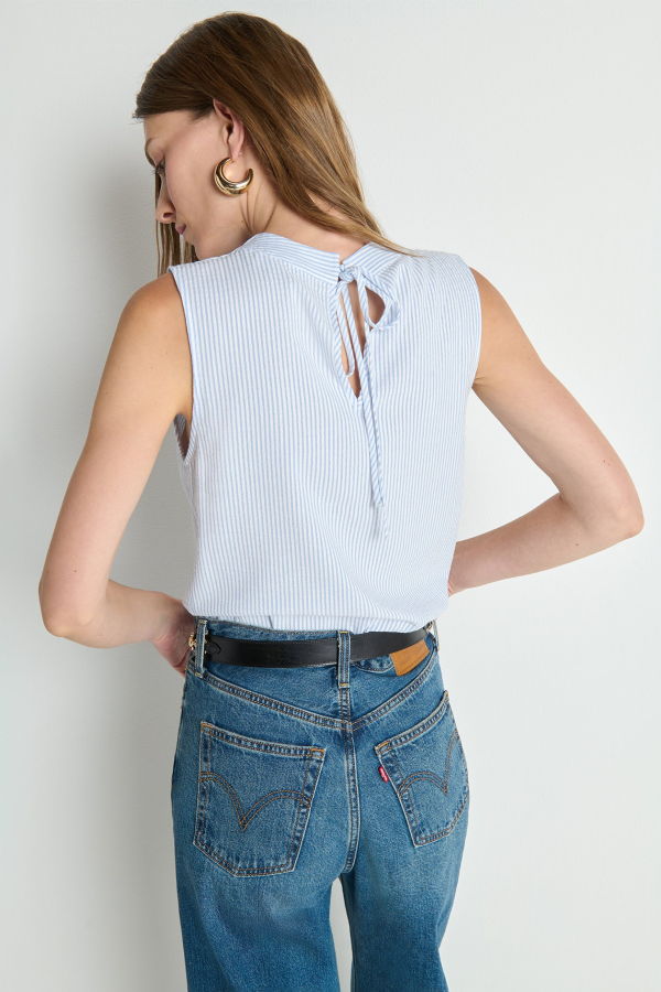 Nation Cille Cowl Neck Tank - Mini Stripe