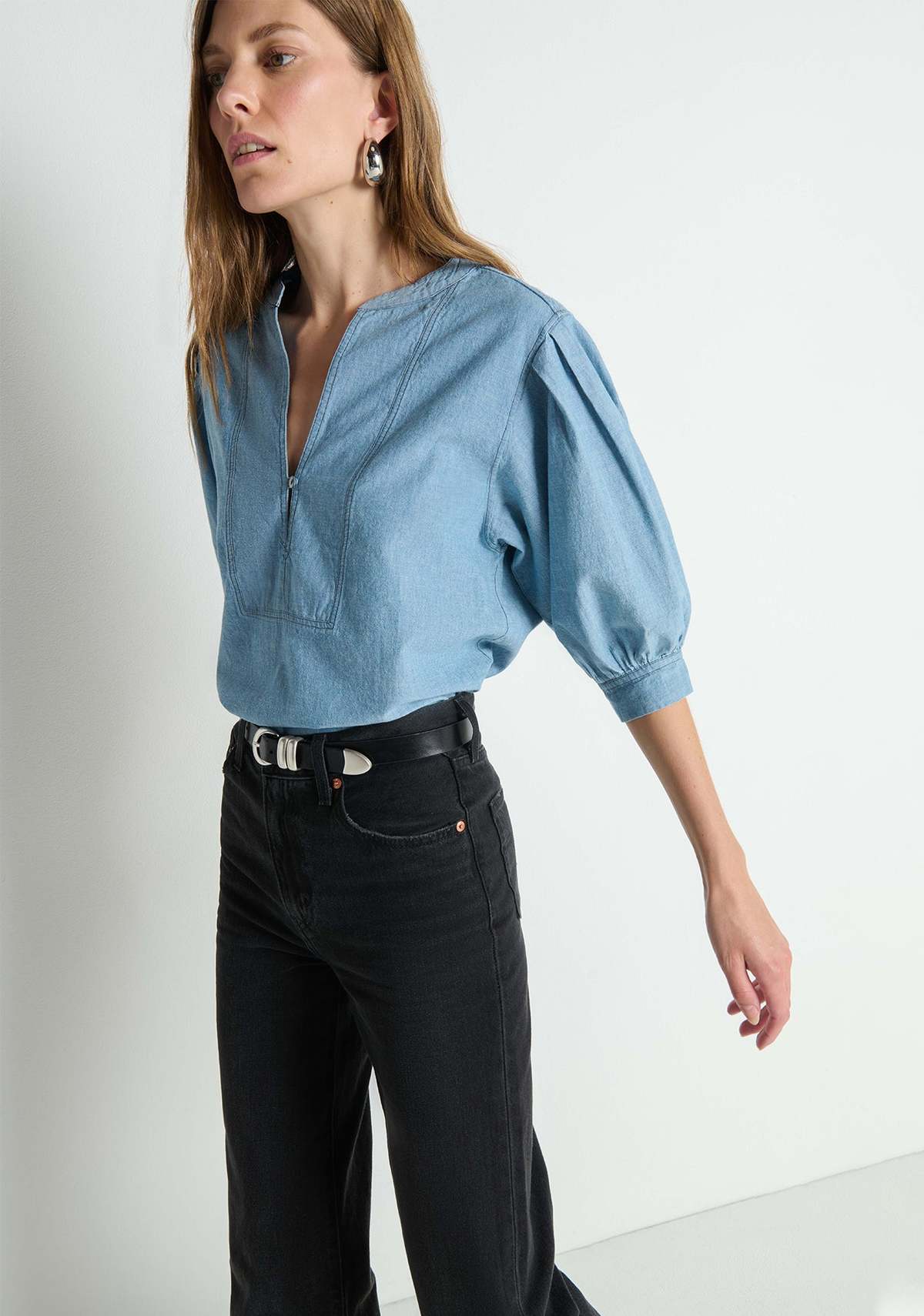 Nation Emmett Top - Chambray - Image 2 of 6