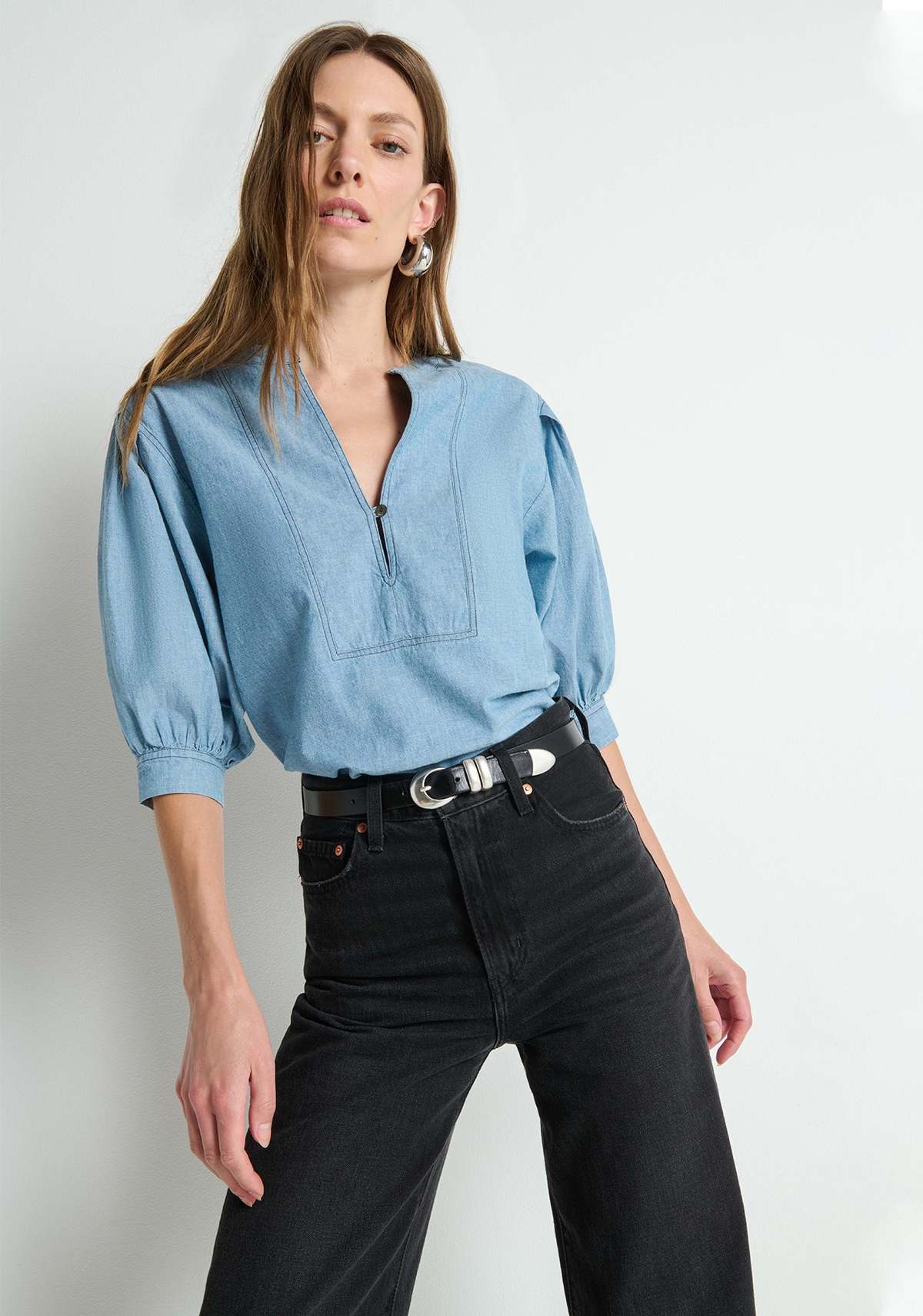 Nation Emmett Top - Chambray - Image 3 of 6