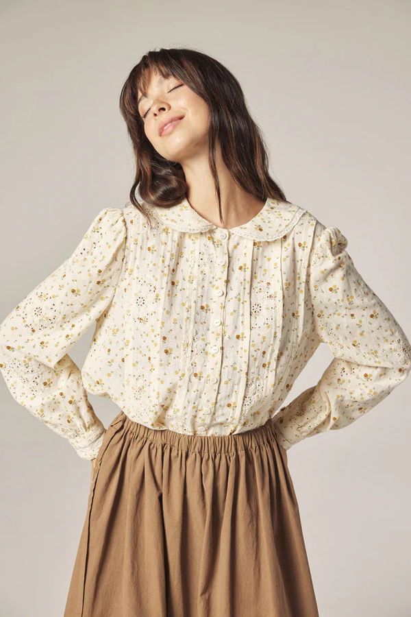 amente Peter Pan Collar Shirt