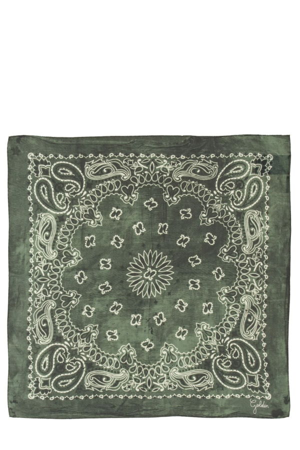 Golden Goose Scarf With Paisley Pattern - Green