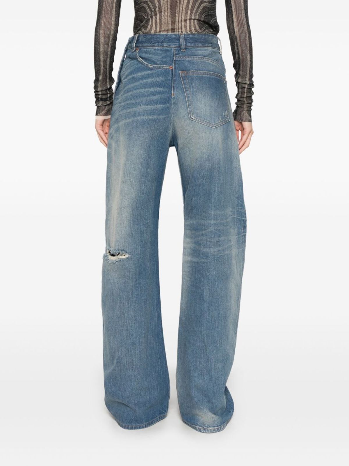 MM6 Maison Margiela Wide-Leg Denim Jeans - Blue - Image 5 of 5