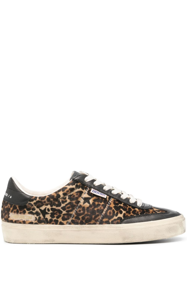 Golden Goose Soul-Star Leather Sneakers - Brown