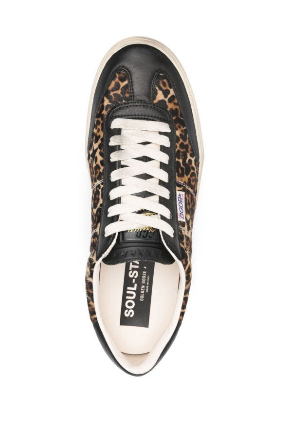 Golden Goose Soul-Star Leather Sneakers - Brown