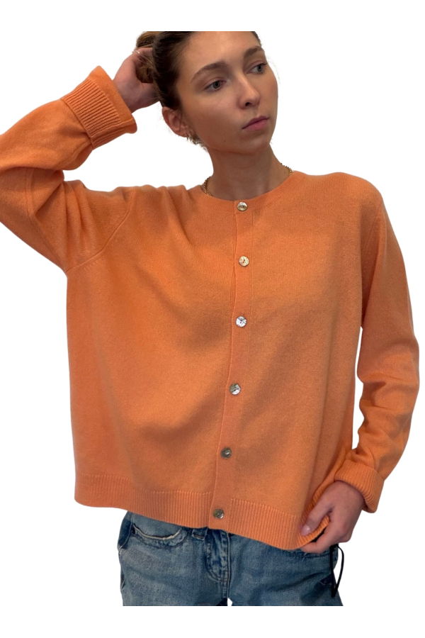 Jumper 1234 Plain Crew Cardigan