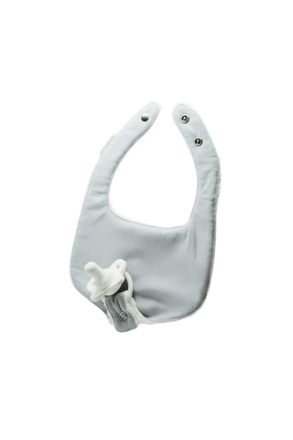 KIDS Piper&Cloth Soothe & Snap Pacifier Bib - Blue