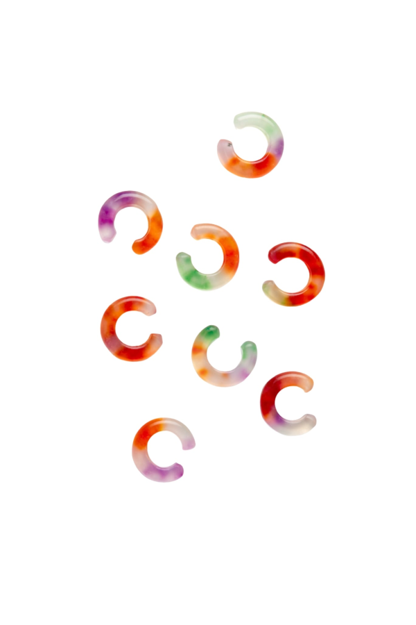 seree Abby Single Jade Cuff Earring - Orange