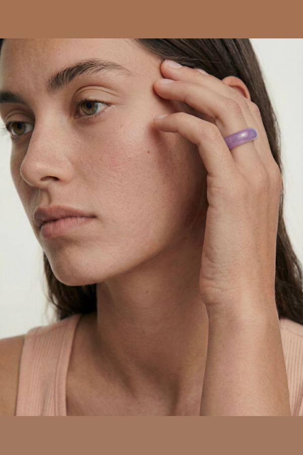 seree Lilac Purple jade ring - Lilac