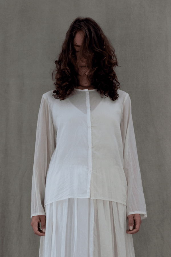 Elsa Esturgie Parole Blouse Top - Ecru/White