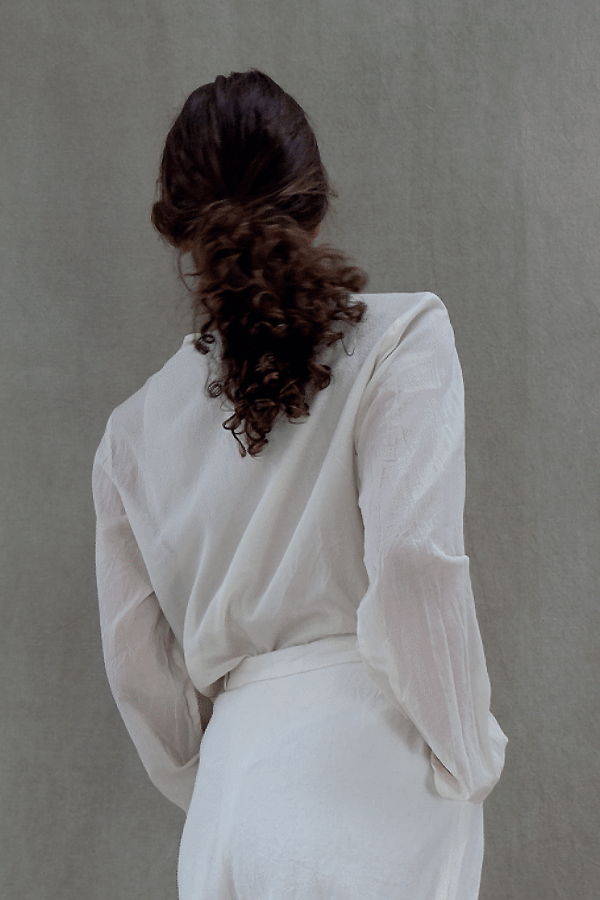 Elsa Esturgie Parole Blouse Top - Ecru/White