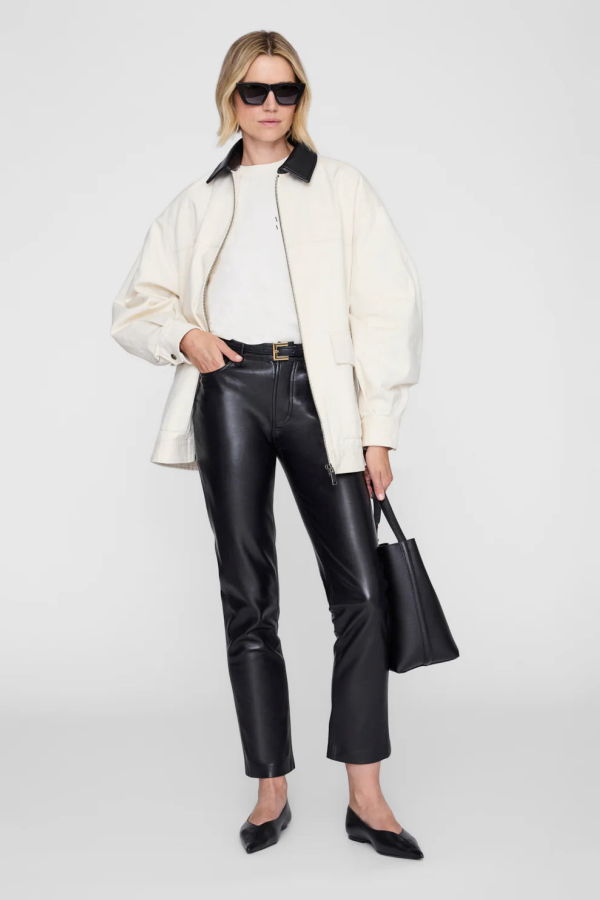 Anine Bing Shelley Tee I See You I Love You Top - Washed Cream