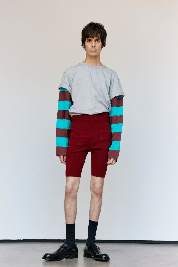 Dries Van Noten Grey Melange Header Longsleeve T-Shirt