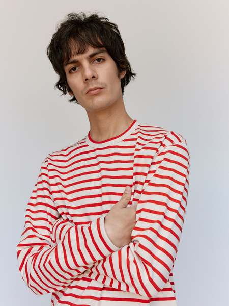 JUNYA WATANABE Striped LS T-Shirt - Black/Grey | Garmentory