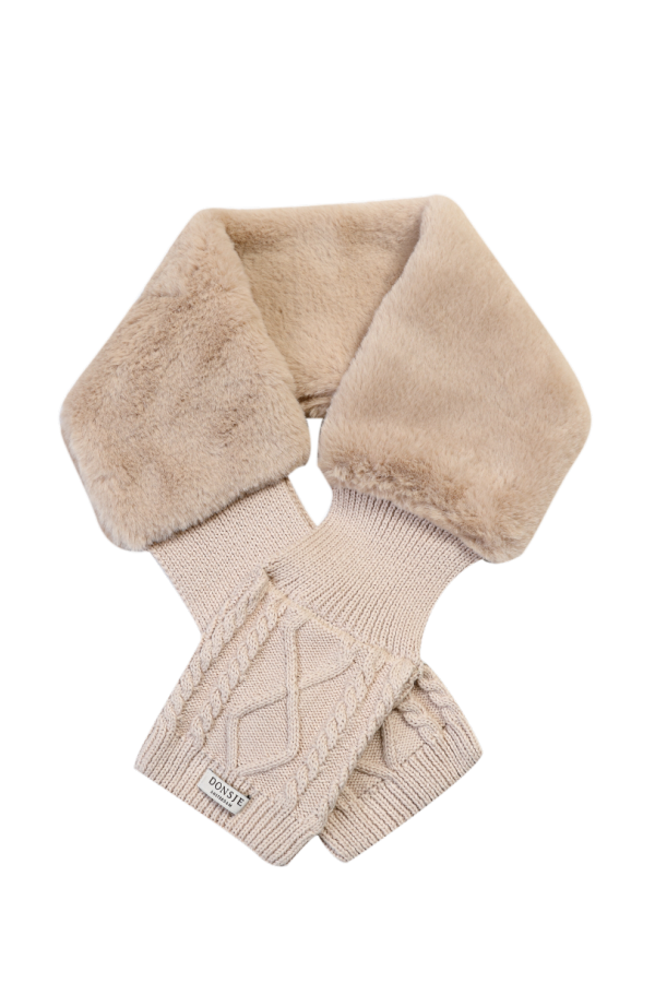 KIDS Donsje Ailssa Scarf - Soft Sand Teddy