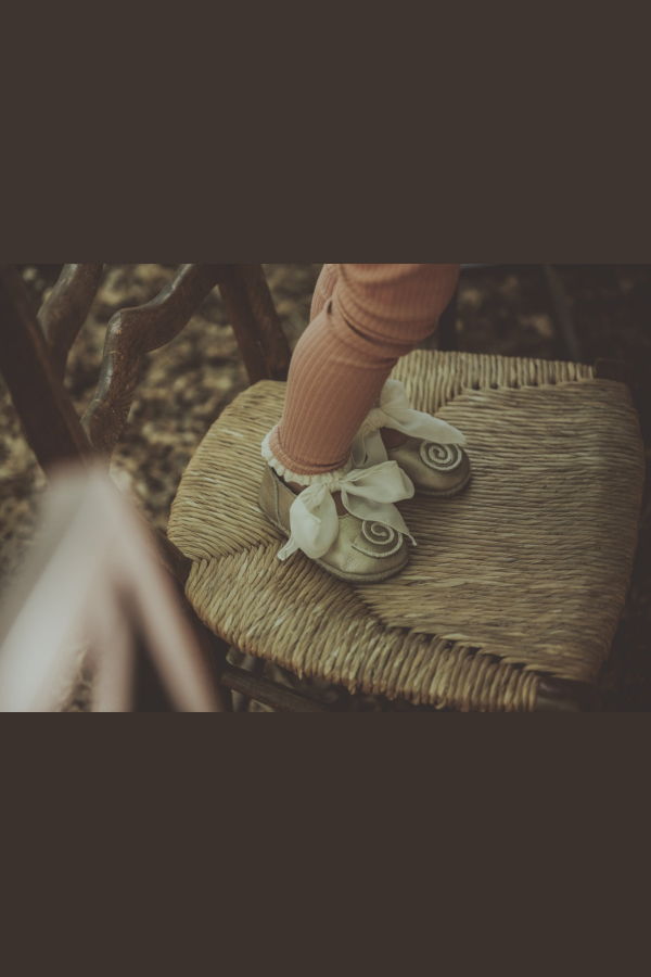 KIDS Donsje Alice Moon Shell Baby Shoes - Champagne Metallic Leather