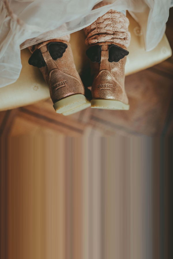 KIDS Donsje Angela Boots Wings Boots - Bronze Metallic Leather