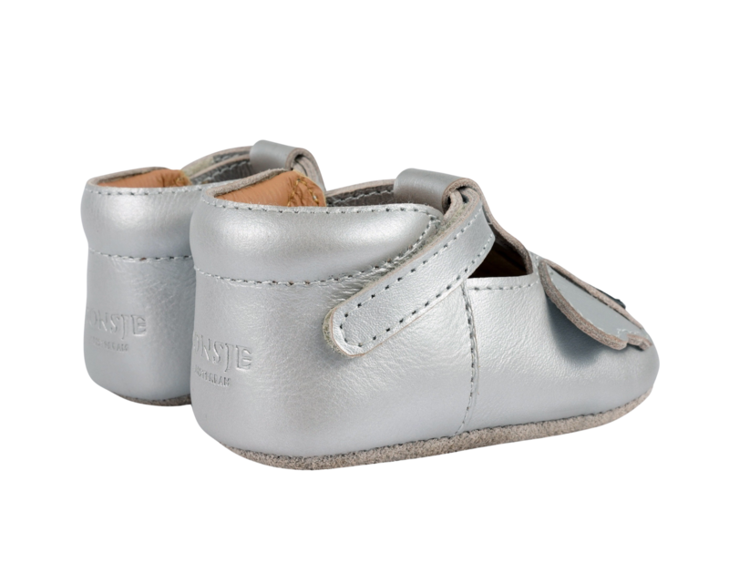 KIDS Donsje Blinc Shoes Koala Baby Shoes - Silver Grey Metallic Leather
