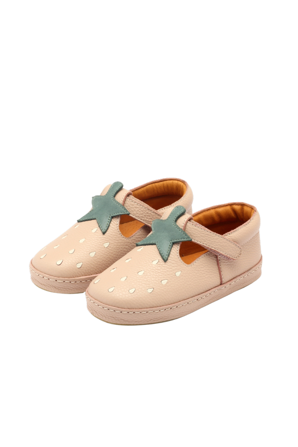 KIDS Donsje Bowi Strawberry Shoes - Light Rose Leather