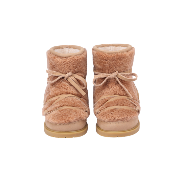 KIDS Donsje Cassia Boots - Beige Curly Sheep Wool