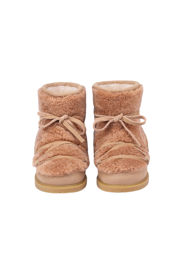 KIDS Donsje Cassia Boots - Beige Curly Sheep Wool
