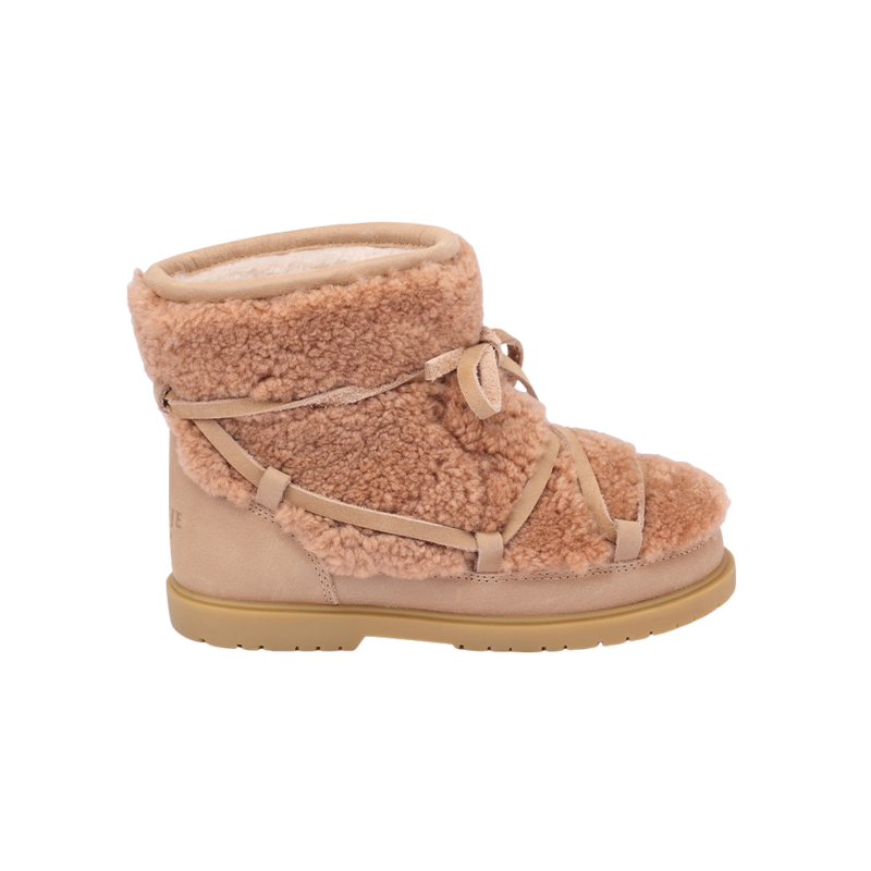 KIDS Donsje Cassia Boots - Beige Curly Sheep Wool