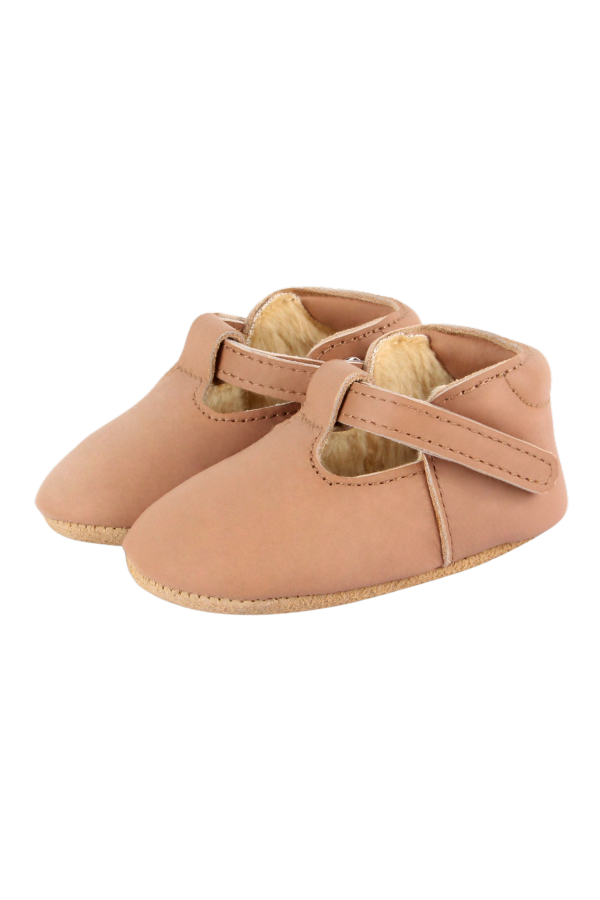 KIDS Donsje Elia Lining Baby Shoes - Praline Leather